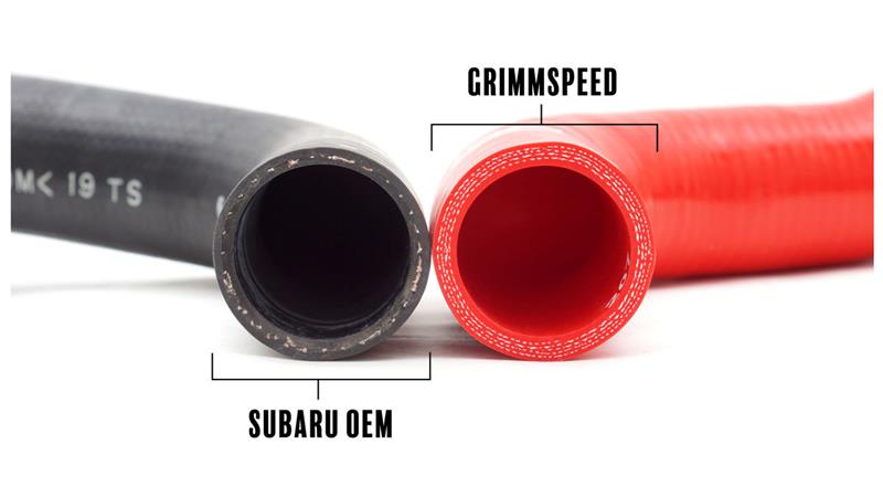 GrimmSpeed 02-07 Subaru WRX / 04-07 Subaru STi / 02-05 Subaru Impreza Radiator Hose Kit - Red