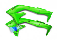 Load image into Gallery viewer, Cycra 16-18 Kawasaki KX450F Powerflow Radiator Shrouds - OEM Green