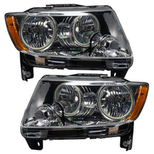Load image into Gallery viewer, Oracle 11-13 Jeep Grand Cherokee Pre-Assembled Halo Headlights (Non HID) Chrome - Blue SEE WARRANTY