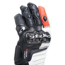 Load image into Gallery viewer, Dainese Carbon 4 Long Lady Leather Gloves - Black/White/Red - Small