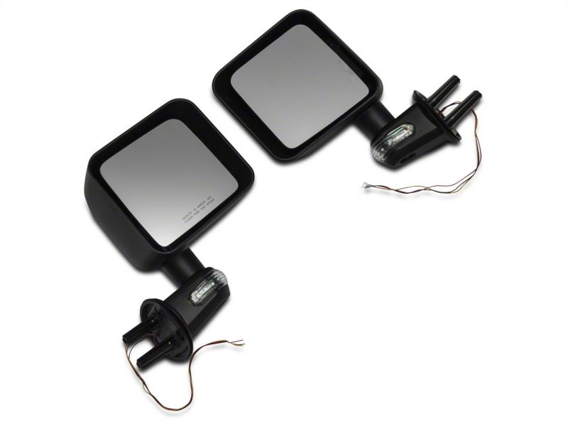 Raxiom 07-18 Jeep Wrangler JK Side Mirrors w/ LED Signal Indicators- Blk