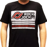 RockJock T-Shirt w/ Distressed Logo Black XXXL Print on the Front