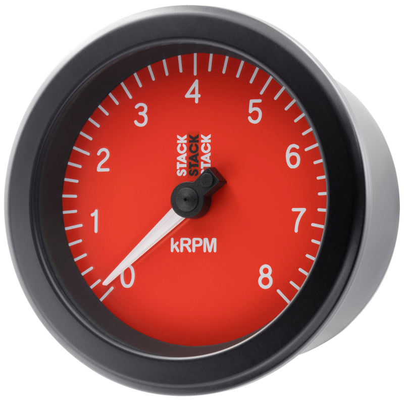 Autometer Stack Sport 88mm 0-8K RPM Tachometer - Red