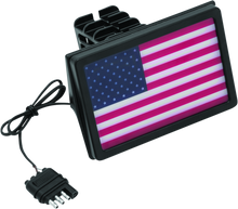 Load image into Gallery viewer, Kuryakyn Freedom Flag LED Hitch Cover Black