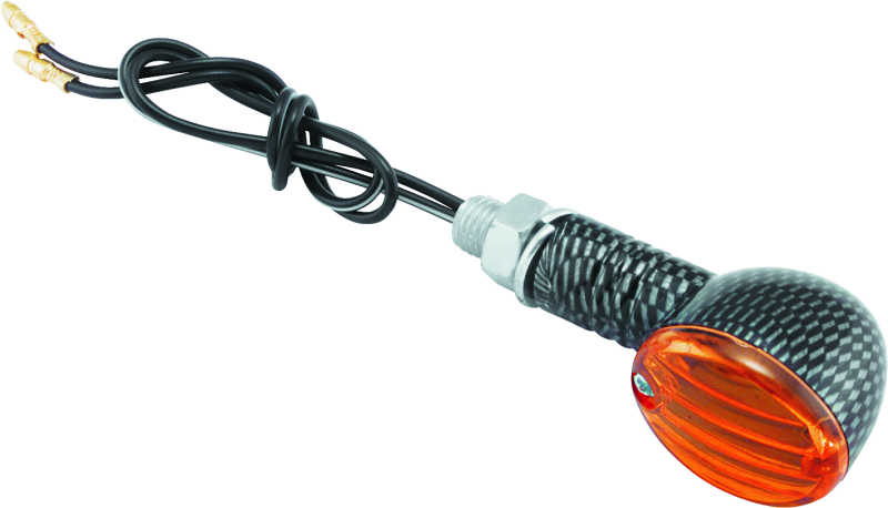 BikeMaster Ministalk Marker Light Round Carbon/Amber