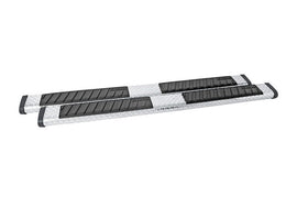 Dee Zee Universal Tubes - 6In Oval - Black Tread Aluminum (ExtCab)
