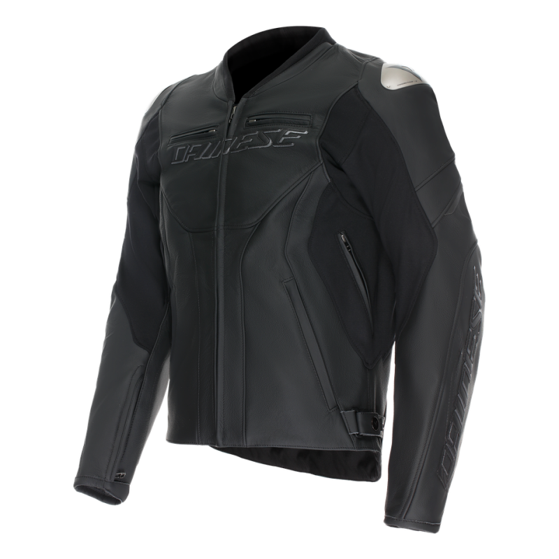 Dainese Racing 5 Leather Jacket Black/Black/Black Tall Size - 55