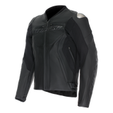 Dainese Racing 5 Leather Jacket Black/Black/Black Short Size - 46