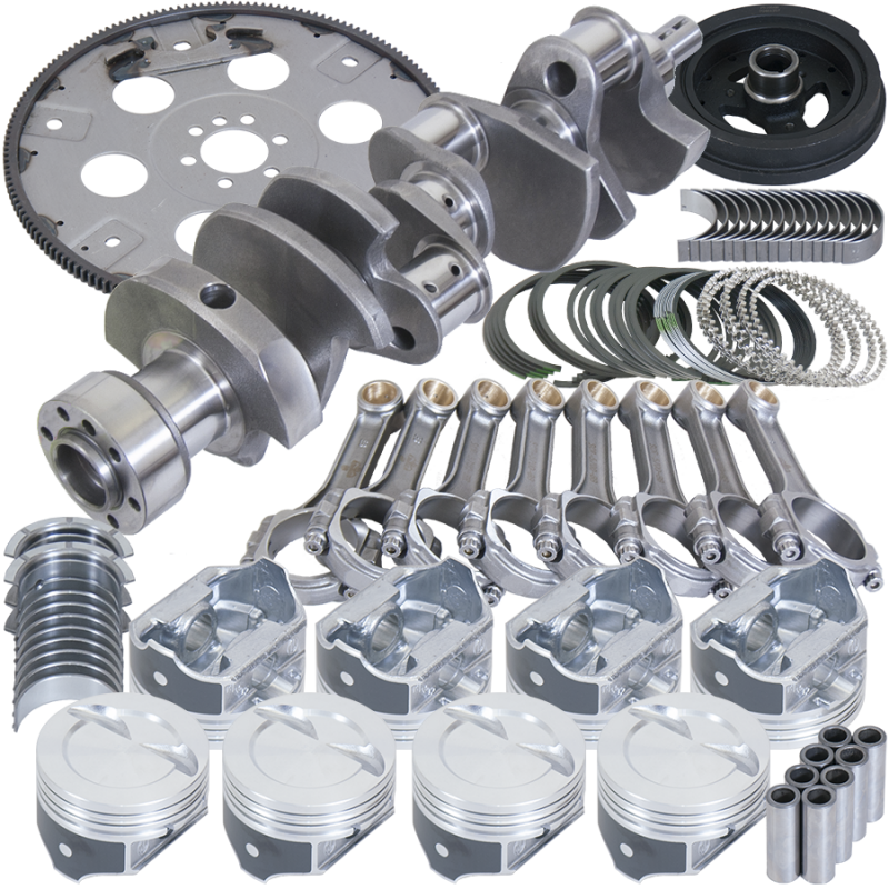 Eagle Chevy 350 1Pc 3.750in Crank 5.700in I-Beam Rods 4.030in Pistons 168 Tooth FP Balanced Assembly