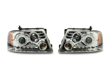 Load image into Gallery viewer, Raxiom 04-08 Ford F-150 Dual LED Halo Projector Headlights- Chrome Housing (Clear Lens)