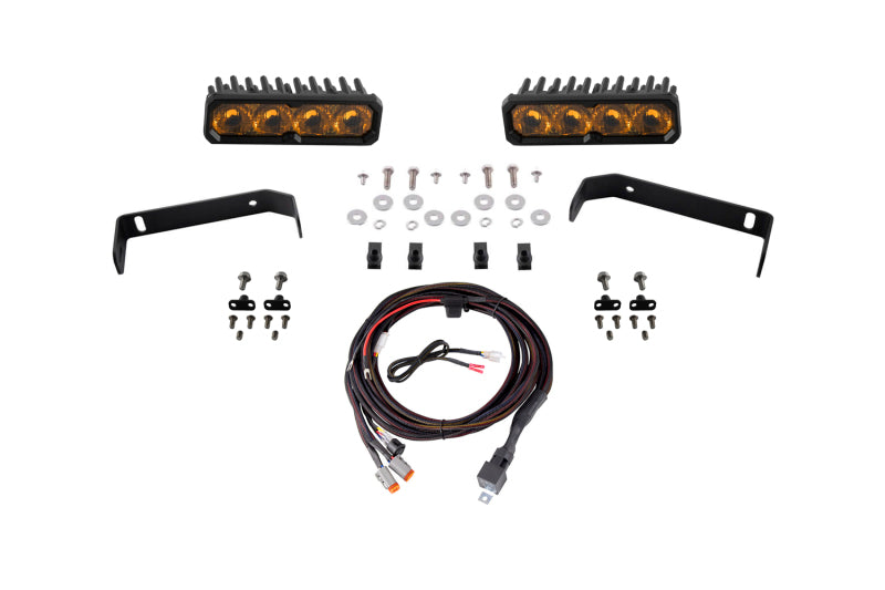 Diode Dynamics 2019-2021 Ford Ranger SS6 Pro LED Kit Yellow Driving 3000K