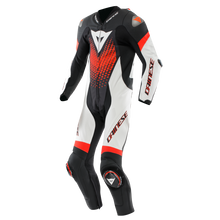 Load image into Gallery viewer, Dainese Laguna Seca 6 1PC Leather Suit Perforated Black/White/Red Fluorescent Size - 44