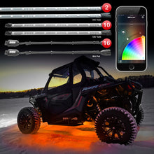 Load image into Gallery viewer, XK Glow Million Color XKCHROME App Controlled Offroad UTV Kit 2x24In Tube + 10x12In Tube + 16xPods