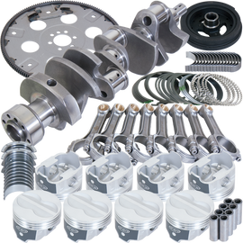 Eagle Chevy 350 1Pc 3.750in Crank 5.700in I-Beam Rod 4.040in Pistons 168 Tooth FP Balanced Assembly