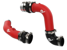 Load image into Gallery viewer, aFe 23-25 Ford F250/F350 Super Duty V8-6.7L BladeRunner Aluminum Hot &amp; Cold Charge Pipe Kit - Red