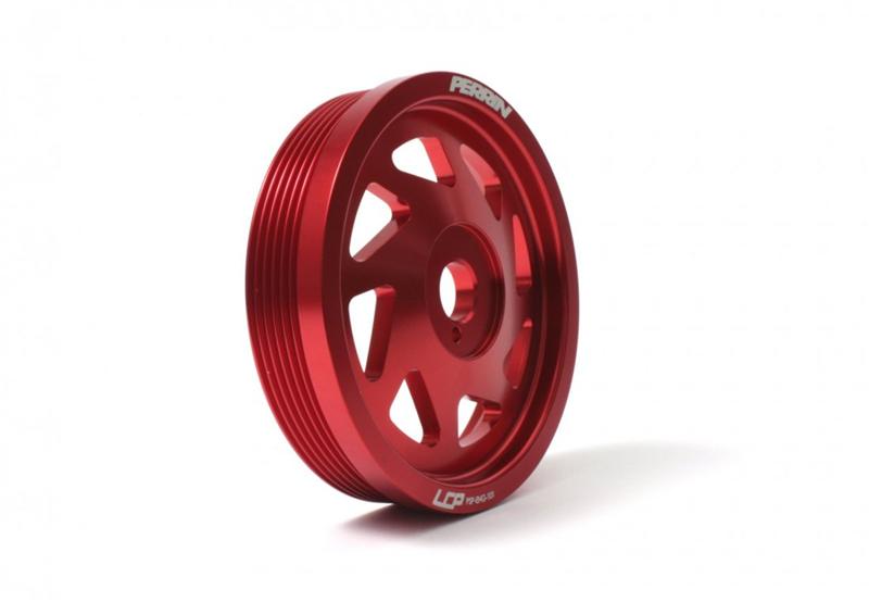 PERRIN 15-18 Subaru WRX / 13-20 BRZ / 14-18 FXT / 13-16 Crosstrek Lightened Crank Pulley - Red - GTR Auto