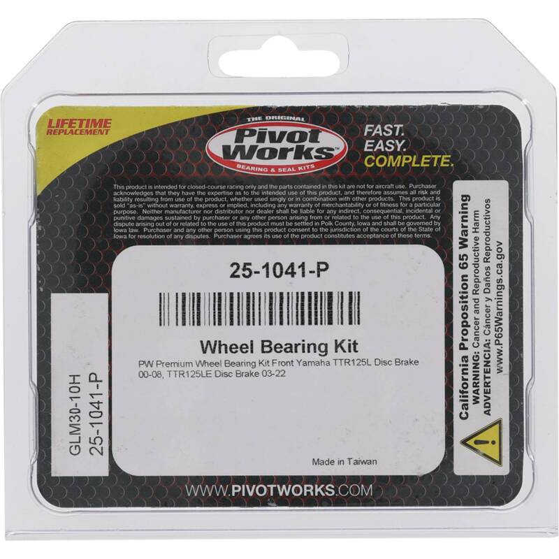 Pivot Works Yamaha Wheel Bearing Kit Premium Bearings