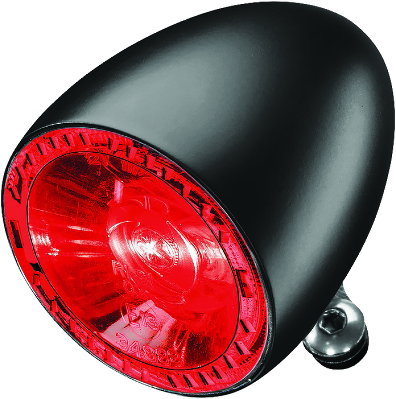 Kuryakyn Bullet 1000 Run Brake Taillight Clear Lens Red/Red Satin Black