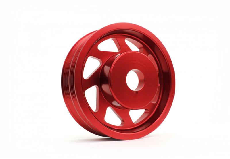 PERRIN 93-14 Subaru Impreza (Incl. 02-14 WRX) / 04-21 STI Lightened Crank Pulley - Red - GTR Auto