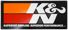 Load image into Gallery viewer, K&amp;N Embossed Metal Sign 9in H x 20in W