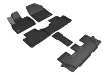 Load image into Gallery viewer, 3D MAXpider 2020 Kia Telluride Kagu 1st &amp; 2nd &amp; 3rd Row Floormats - Black