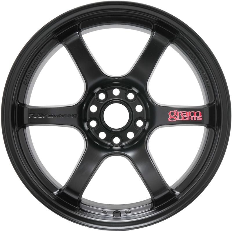 Gram Lights 57DR 17x9.0 +12 5x114.3 Semi Gloss Black Wheel