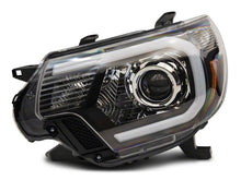 Load image into Gallery viewer, Raxiom 12-15 Toyota Tacoma Axial Series Projector Headlights w/ LED Bar- Blk Housing (Clear Lens)