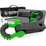 Rhino USA Shackle Hitch Receiver W/ D-Ring (Green)