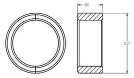 Ridetech Ford Mustang 2nd Gen Threaded Ball Joint Ring - Single