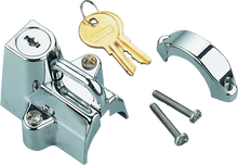 Load image into Gallery viewer, Bikers Choice Chrome Motorcycle Helmet Lock Fits 7/8 - 1 1/4 Tubing