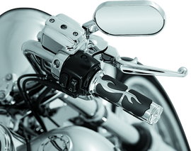 Kuryakyn ISO Flame Grips Dual Cable Chrome