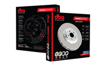Load image into Gallery viewer, DBA 03-05 Evo 8/9 Front Drilled &amp; Slotted 5000 Series 2 Piece Rotor Assembled w/ Gold Hat