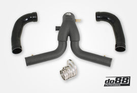 do88 2015+ Porsche 911 Turbo/Turbo S (991.2) Y-Pipe for do88 Intercooler - Black