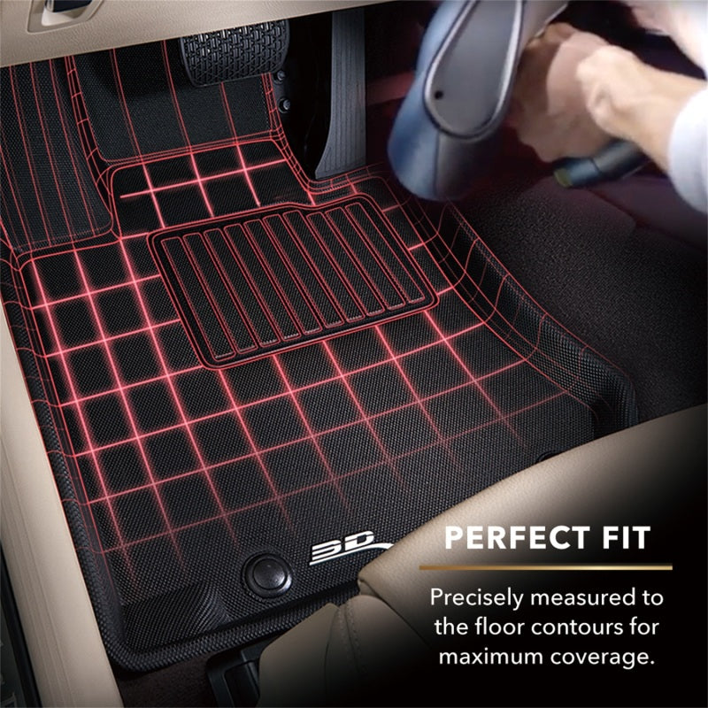 3D MAXider 2023 Toyota Prius Kagu Black Floor Mat - Row 1/2