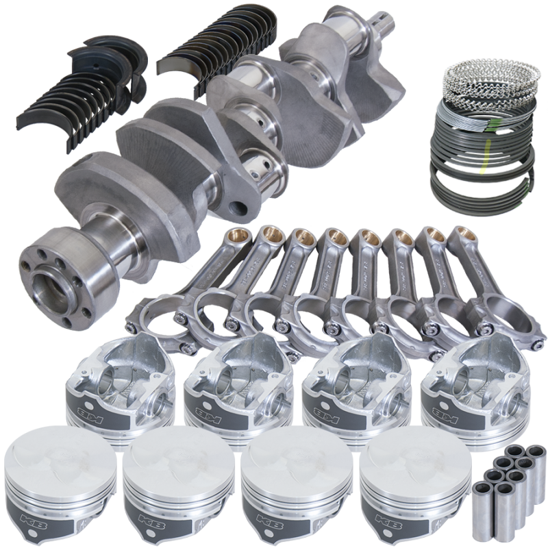 Eagle Chevy 350 1Pc 3.480in Crank 6.000in I-Beam Rod -7cc Flat Top 4.030in Pistons Rotating Assembly