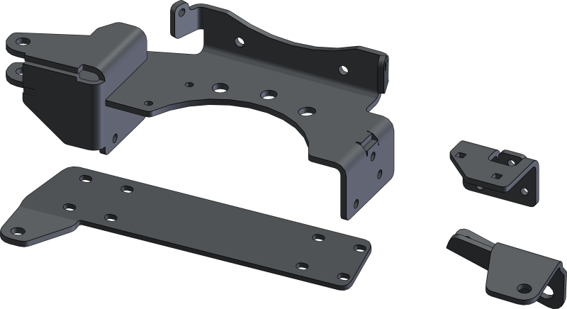 KFI UTV Plow Actuator Bracket Kit for KFI 105635 Tube