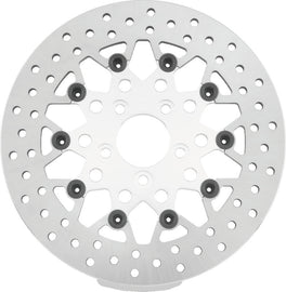 Twin Power 08-Up FLH FLT Rear 11.8in Floating Rotor Mesh Silver