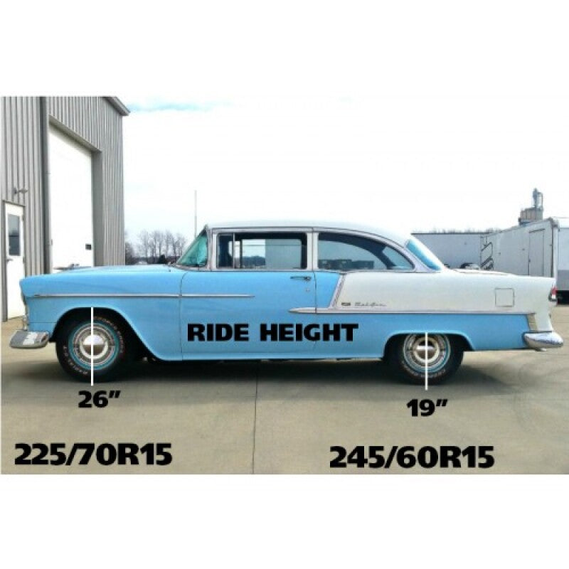 Ridetech 55-57 Chevrolet Bel Air Composite Leaf Spring w/ HQ Shock Kit - 2in Drop - Rear