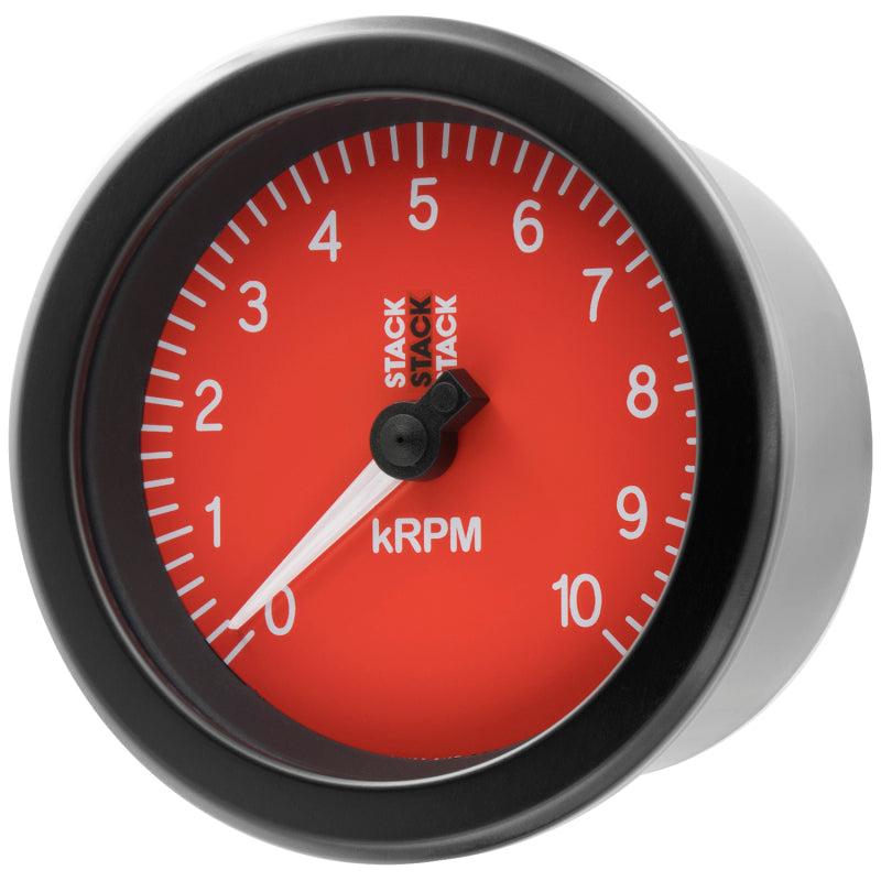 Autometer Stack Sport 88mm 0-10K RPM Tachometer - Red