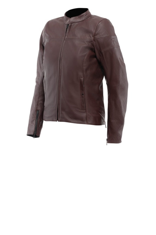 Dainese Itinere Leather Jacket Womens Bordeaux Size - 52