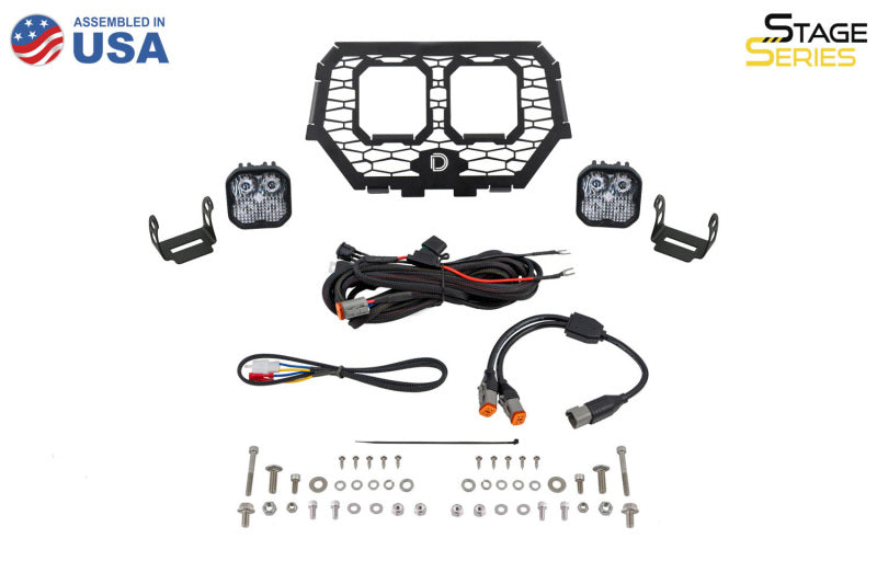 Diode Dynamics 2014-2018 Polaris RZR XP Stage Series LED Grille Kit - Pro White Fog