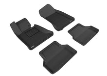 Load image into Gallery viewer, 3D MAXpider 2004-2010 BMW 5 Series E60 Kagu 1st &amp; 2nd Row Floormats - Black