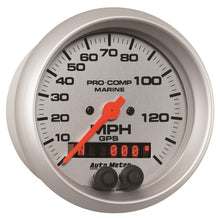 Load image into Gallery viewer, Autometer Marine Silver 3-3/8in. 140MPH GPS Speedometer Gauge