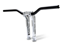 Load image into Gallery viewer, Performance Machine Phatbar H-Bar Assy, 11-1/2in Riser, 1-1/4in Bar, Int Wire, Gauge Mnt - Chrome