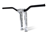Performance Machine Phatbar H-Bar Assy, 11-1/2in Riser, 1-1/4in Bar, Int Wire, Gauge Mnt - Chrome