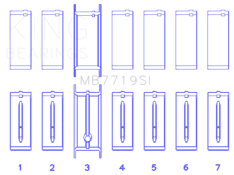 King Engine Bearings AMC / JEEP 242CI 4.0L POWER-TEC (Size 0.40 Oversized) Main Bearing Set