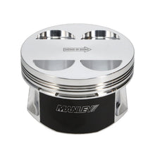 Load image into Gallery viewer, Manley Nissan GT-R 3.8L VR38DETT 99mm Bore 9.8:1 CR -2cc Dish Extreme Duty Piston Set w/ Rings
