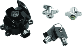 Bikers Choice 14-21 Road King Black Ignition Switch & Saddlebag Lock Kit