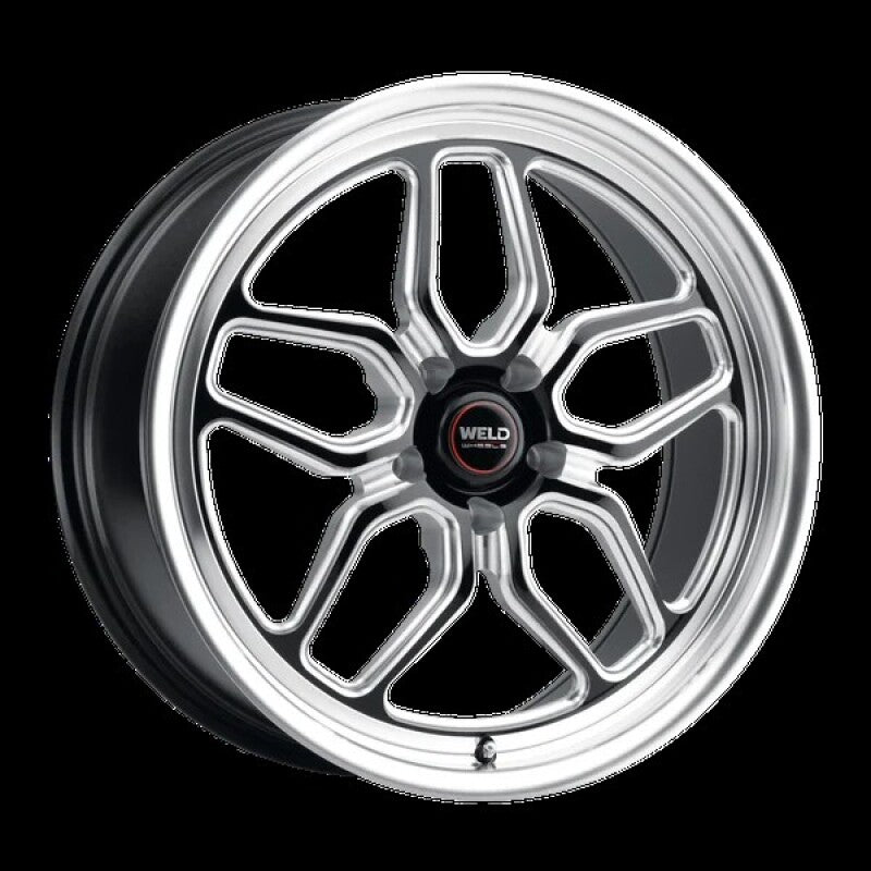 Weld S107 20X8 Laguna 5X127 ET00 BS4.50 Gloss Black MIL Dia 78.1