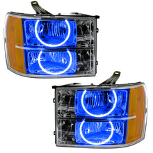 Load image into Gallery viewer, Oracle Lighting 07-13 GMC Sierra Pre-Assembled LED Halo Headlights - Blue SEE WARRANTY